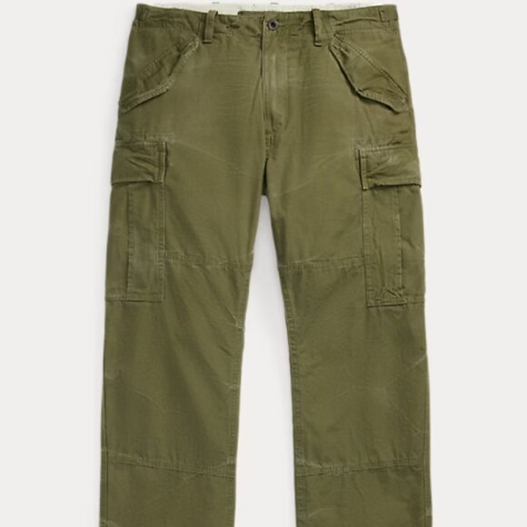 Polo Ralph Lauren Classic Fit Canvas Cargo Pant Olive 46W X 32L - Picture 1 of 2